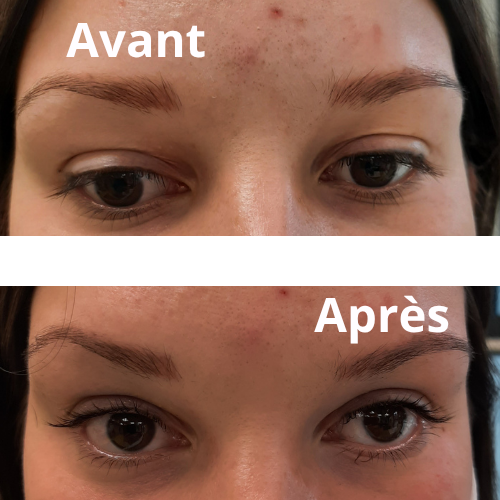 Réhaussement des cils avec teintures